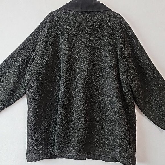 Vintage Anthony Richards Reversible Fleece Black Coat Overcoat Women’s 2XL - Picture 7 of 16